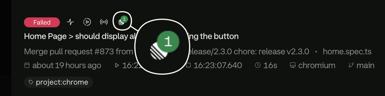 A test has linked Linear issues